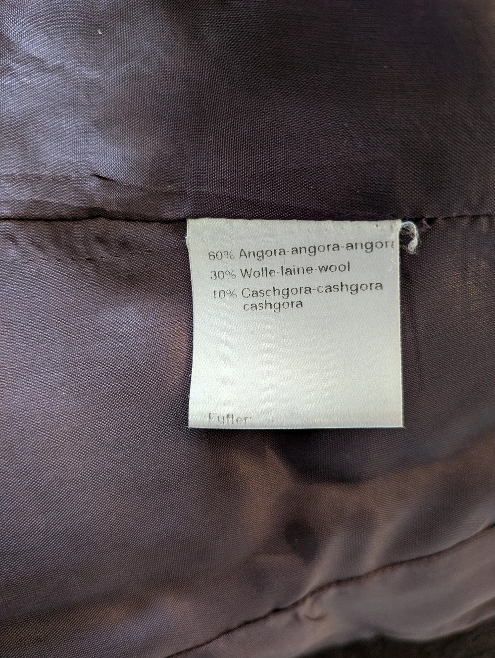 Akris Angora Wool Blazer Striped Purple Black Size 6 Luxury Old Money Classic